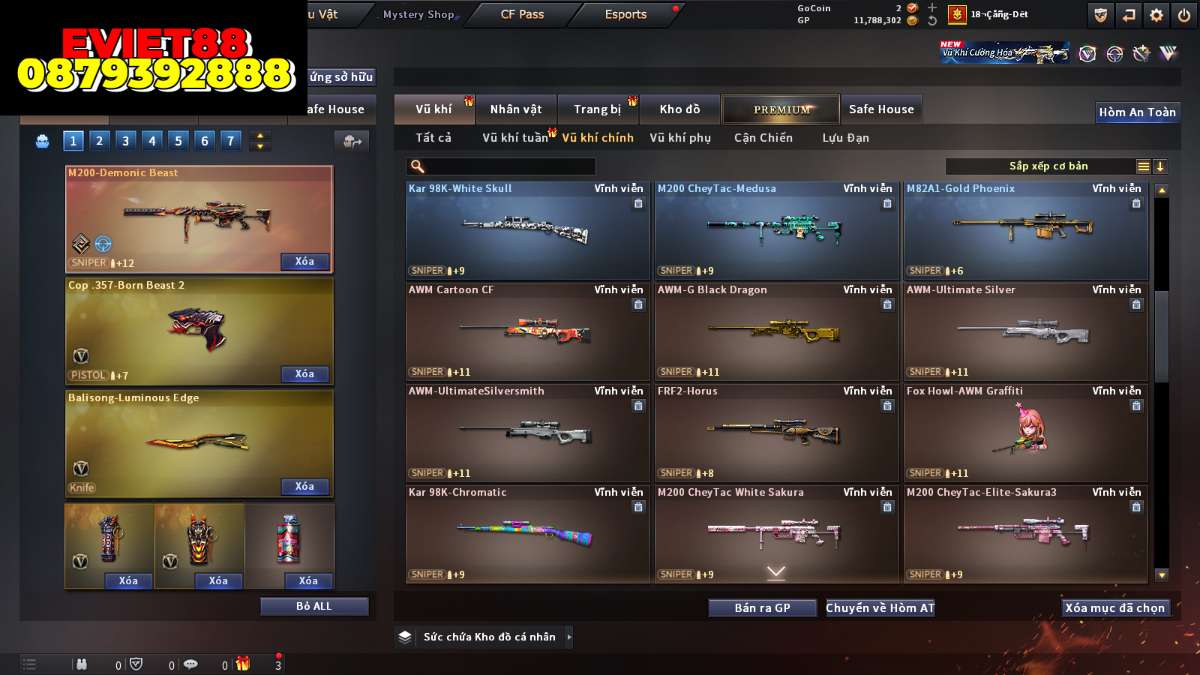 shop acc cf uy tin gia re